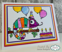 Woodware A6 Clear Stamp Set - Carlos Chameleon