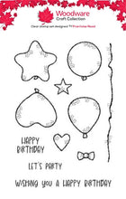 Woodware A6 Clear Stamp Set - Party Balloons