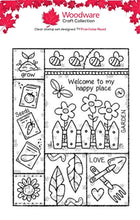Woodware A6 Clear Stamp - Garden Sampler