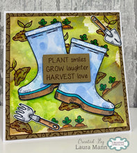 Woodware A6 Clear Stamp Set - Garden Wellies
