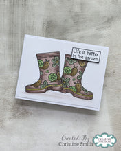 Woodware A6 Clear Stamp Set - Garden Wellies
