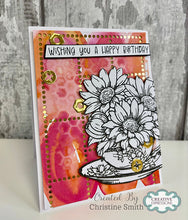 Woodware A6 Clear Stamp - Tea Cup Blooms