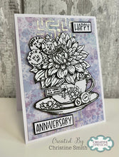 Woodware A6 Clear Stamp - Tea Cup Blooms