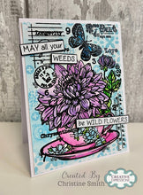 Woodware A6 Clear Stamp - Tea Cup Blooms