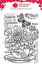 Woodware A6 Clear Stamp - Tea Cup Blooms