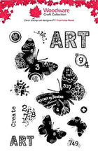 Woodware A6 Clear Stamp Set - Fancy Butterflies