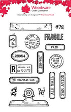 Woodware A6 Clear Stamp Set - Faux Stationery