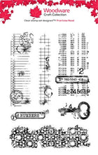 Woodware A6 Clear Stamp Set - Text and Numbers