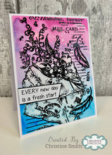 Woodware A6 Clear Stamp - Floral Envelope