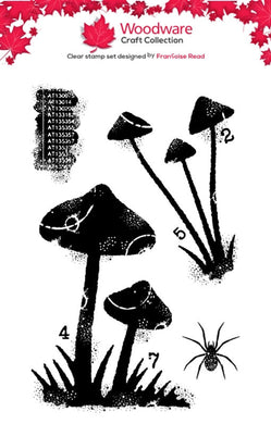 Woodware A7 Clear Stamp Set - Fungi