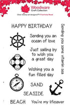 Woodware A6 Clear Stamp Set - Seaside Greetings