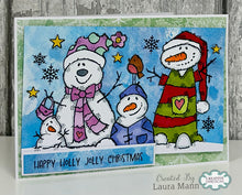 Woodware A6 Clear Stamp Set - The Snow Family