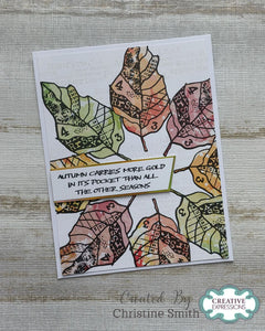 Woodware A5 Clear Stamp Set - Leaves