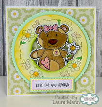 Woodware A6 Clear Stamp Set - Bertie Bear