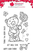 Woodware A6 Clear Stamp Set - Butterfly Bear