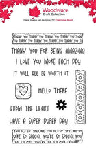 Woodware A6 Clear Stamp Set - Heartfelt