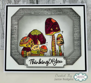 Woodware A5 Clear Stamp Set - Mushrooms