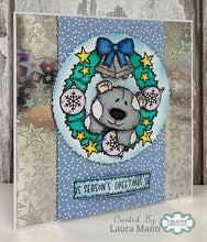 Woodware A6 Clear Stamp Set - Christmas Wreath