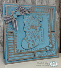 Woodware A6 Clear Stamp - Patchwork Stripes