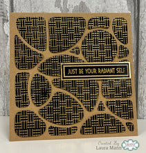 Woodware A6 Clear Stamp - Stitched Weave