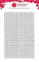 Woodware A6 Clear Stamp - Stitched Weave