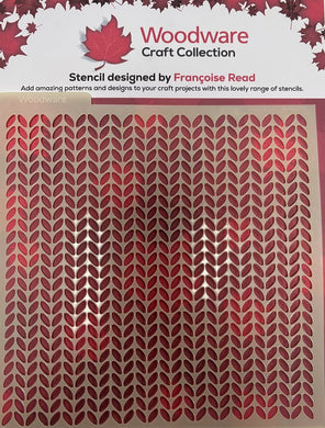 Woodware 6 x 6 Stencil - Purl Stitch