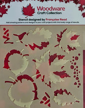 Woodware 6 x 6 Stencil - Tattered Leaves