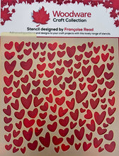 Woodware 6 x 6 Stencil - Little Hearts