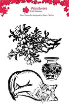 Woodware A6 Clear Stamp Set - Feline Grace