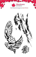 Woodware A6 Clear Stamp Set - On Silent Wings