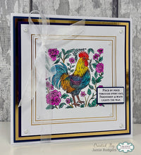 Woodware A6 Clear Stamp Set - Regal Rooster