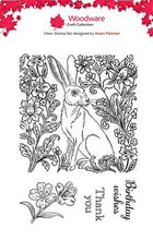 Woodware A6 Clear Stamp Set - Watchful Hare