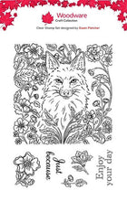Woodware A6 Clear Stamp Set - Woodland Fox