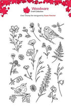 Woodware A6 Clear Stamp Set - Wildflowers