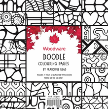 Woodware 8 x 8 Paper Pad - Doodle Colouring Pages