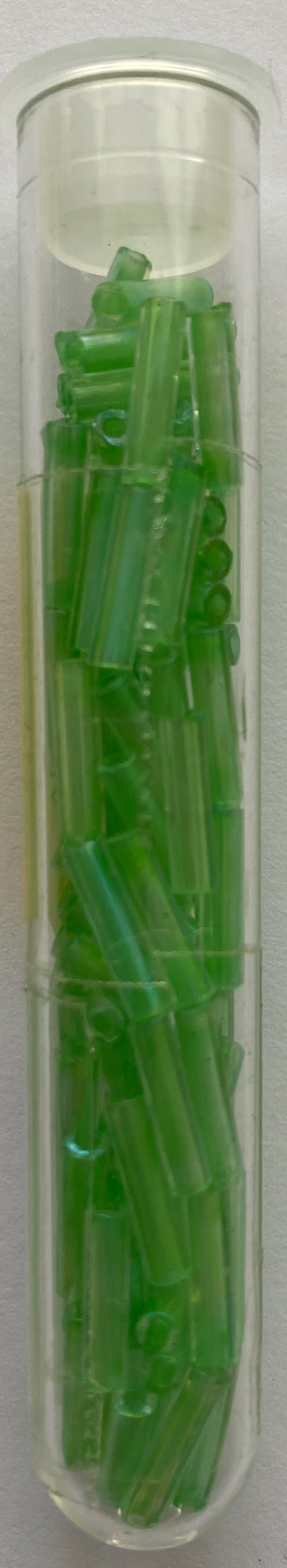 10mm Bugle Beads - Pale Green