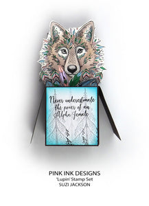 Pink Ink Designs A5 Clear Stamp Set - Fauna Series : Lupin