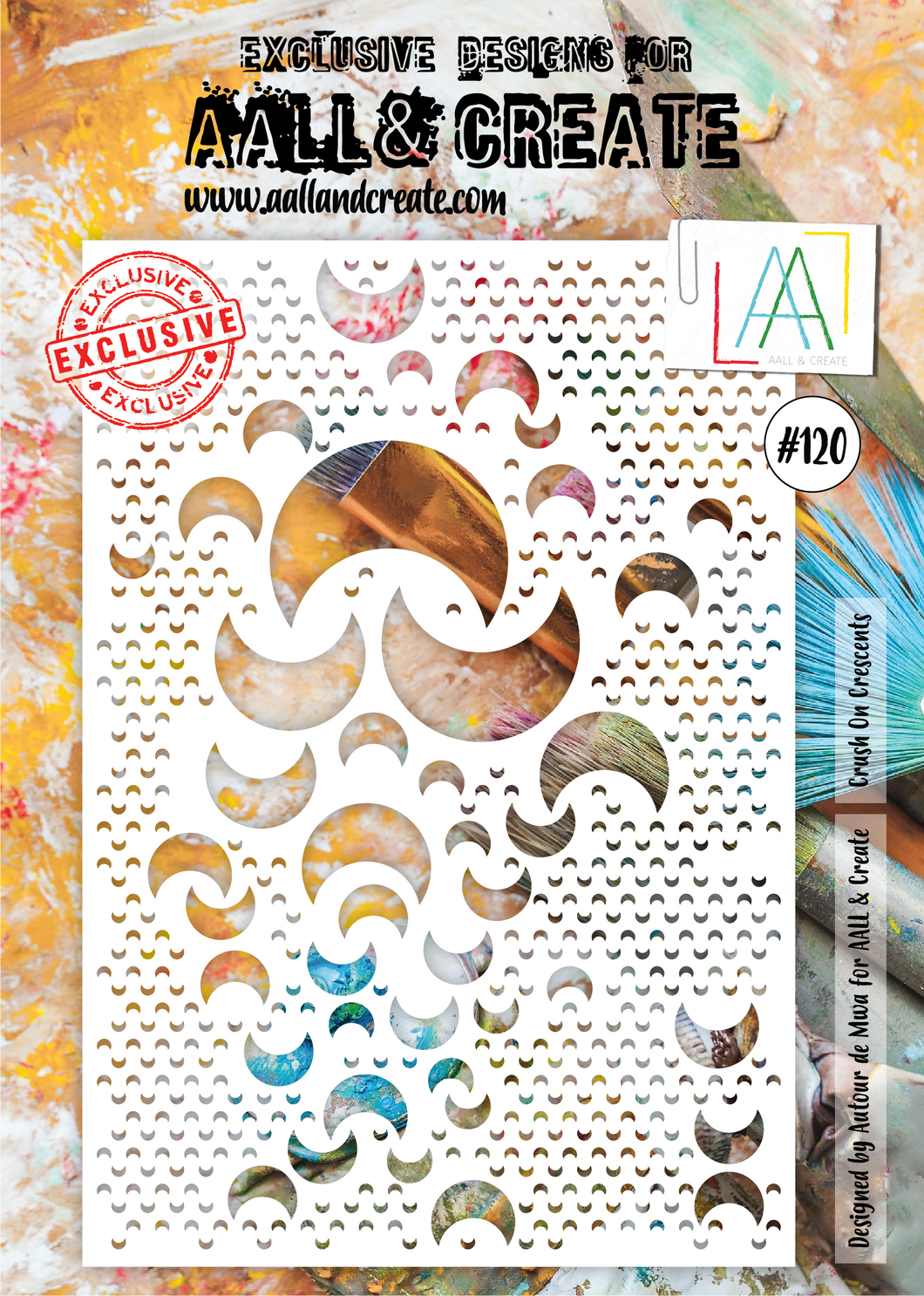AALL & Create A4 Stencil #120 - Crush on Cresents