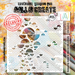 AALL & Create 6 x 6 Stencil #125 - Lotza Semicirclz