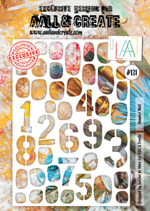 AALL & Create A4 Stencil #131 - Number Wall