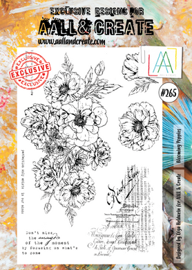 AALL & Create A4 Stamp Set #265 - Blooming Poppies
