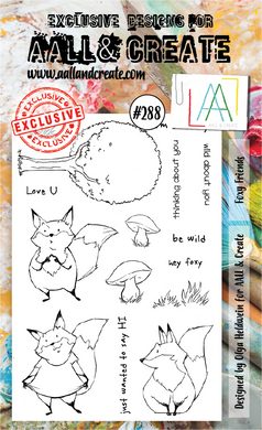 AALL & Create A6 Stamp Set #288 - Foxy Friends