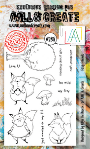 AALL & Create A6 Stamp Set #288 - Foxy Friends