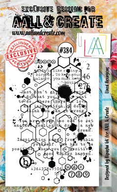 AALL & Create A6 Stamp Set #384 - Lined Hexagons