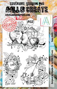 AALL & Create A5 Stamp Set #450 - Basic Fruits