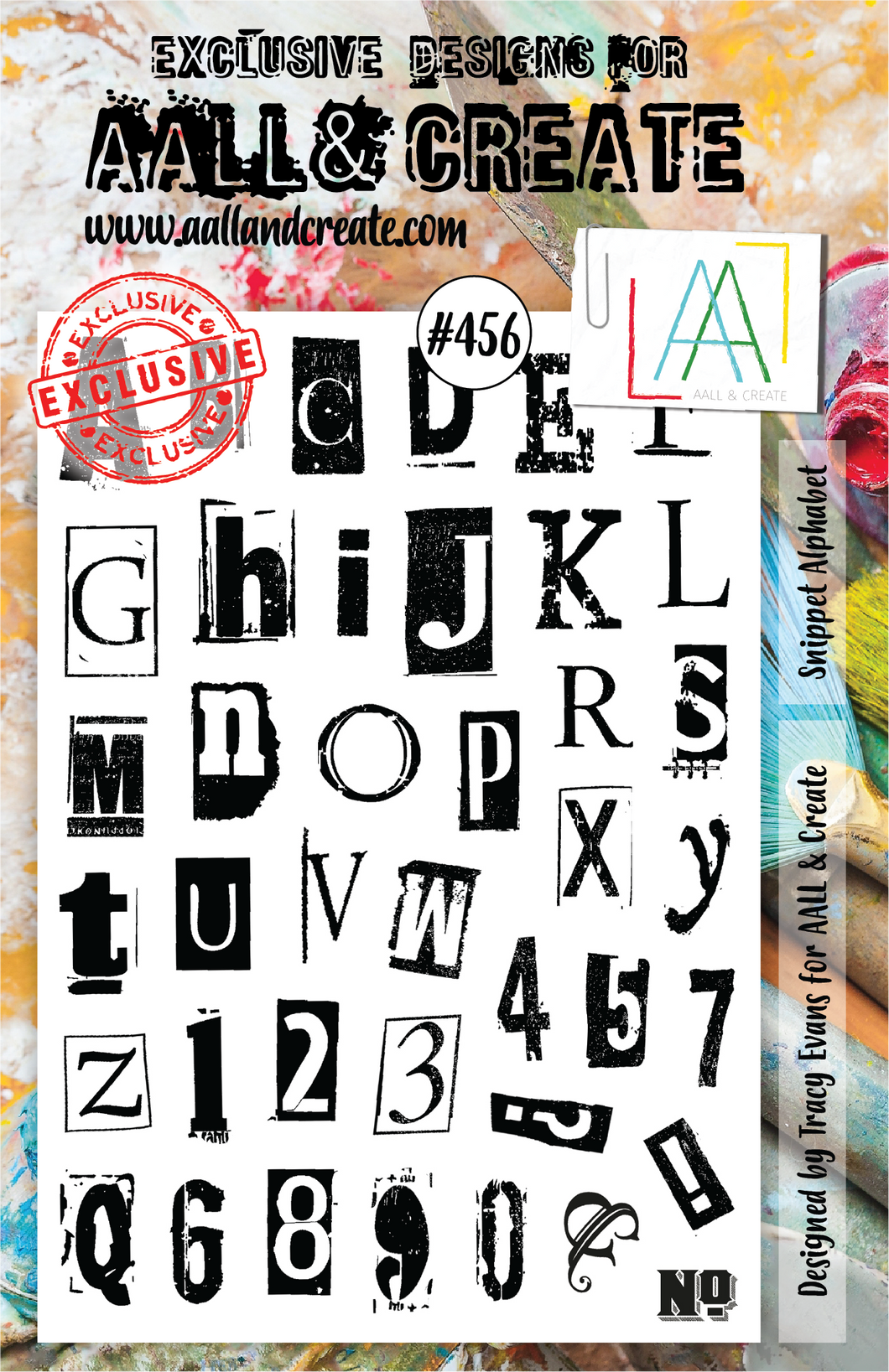 AALL & Create A5 Stamp Set #456- Snipped Alphabet