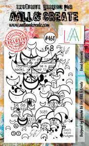 AALL & Create A6 Stamp Set #460 - Lined Crescents