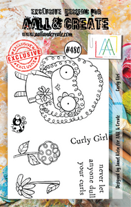 AALL & Create A7 Stamp Set #480 - Curly Girl