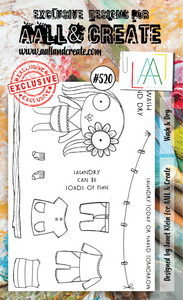 AALL & Create A6 Stamp Set #520 - Wash & Dry