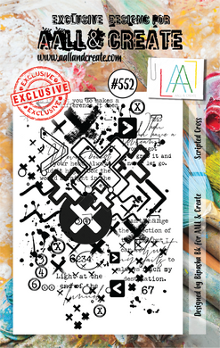 AALL & Create A7 Stamp Set #552 - Scripted Cross
